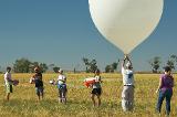 The BOREALIS team prepares to launch a high altitude balloon to test the systems used by teams of the Eclipse Ballooning Project
