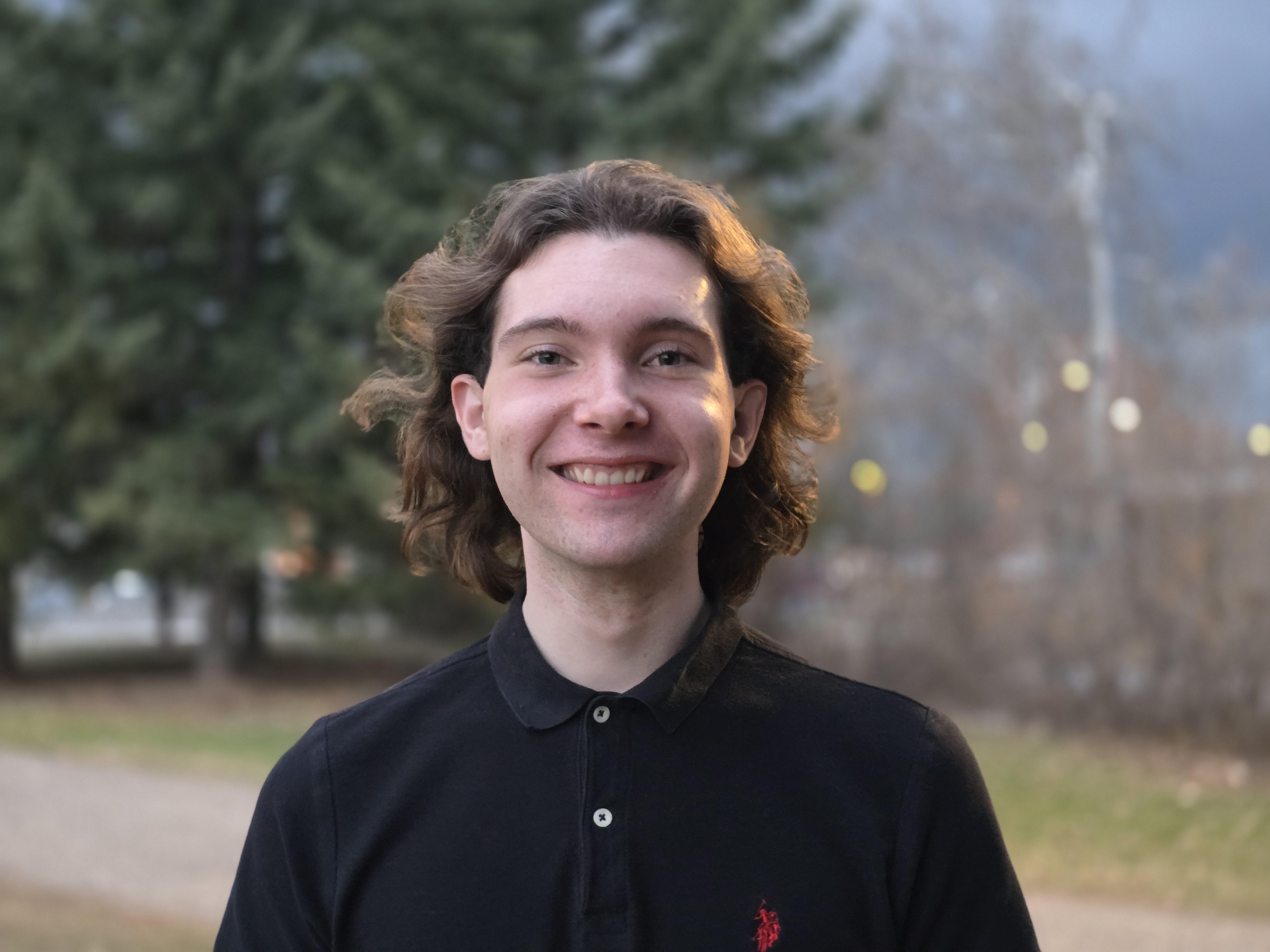 Jesse Hruska working at a computer